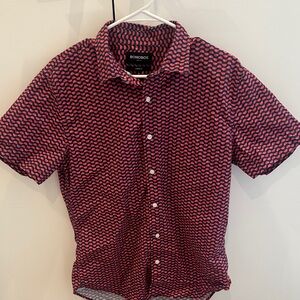 Bonobos Men's Vibrant Red and Navy Wave Shirt